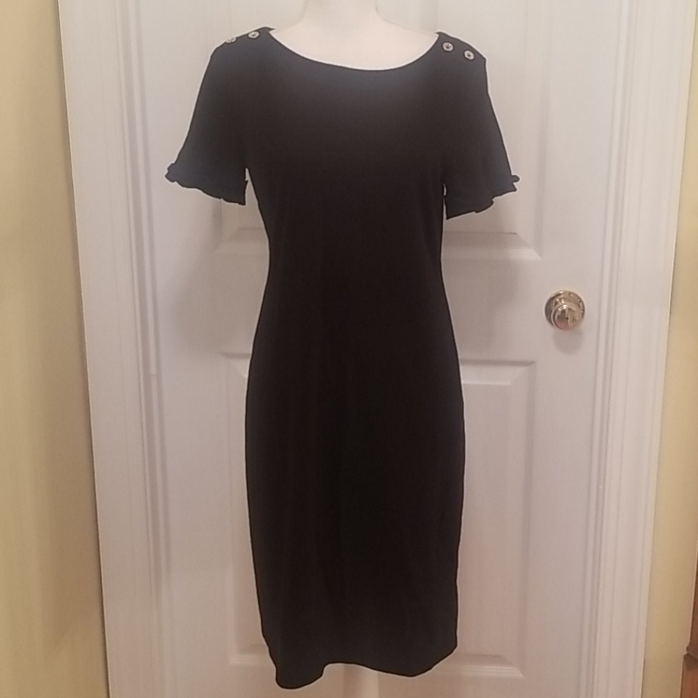 Talbots black cotton dress S
